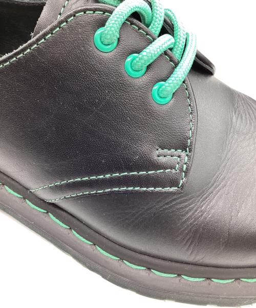 Dr.Martens（ドクターマーチン）Dr.Martens (ドクターマーチン) グリーンステッチ3ホールシューズ ブラック サイズ:us7の古着・服飾アイテム