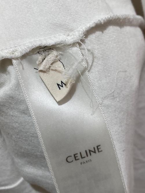 CELINE（セリーヌ）CELINE (セリーヌ) ロゴTシャツ ホワイト サイズ:Mの古着・服飾アイテム