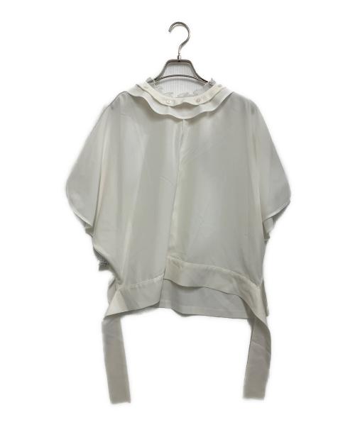ADORE（アドーア）ADORE (アドーア) ドライタッチジョーゼットブラウス ホワイト サイズ:38の古着・服飾アイテム