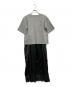 ROSE BUD (ローズバッド) OKIRAKU (オキラク) 3WAY CAMI DRESS AND LOGO TEE SET グレー×ブラック サイズ:Free 未使用品：7000円