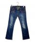 RED PEPPER（レッドペッパ）の古着「刺繍ローライズ フレアデニム/Embroidered Low-Rise Flare Denim」｜インディゴ