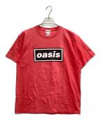 oasisオアシス）の古着「ボックスロゴTシャツ」｜レッド