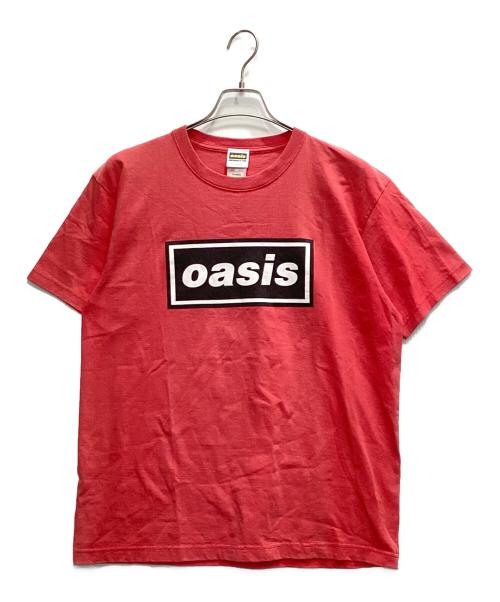 oasis（オアシス）oasis (オアシス) ボックスロゴTシャツ レッド サイズ:XLの古着・服飾アイテム