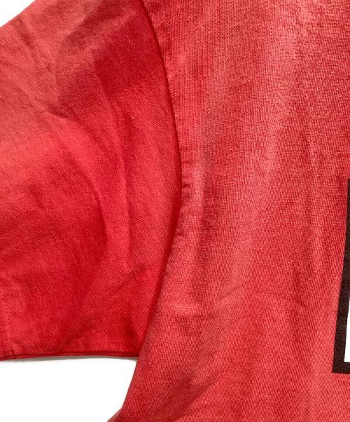 oasis（オアシス）oasis (オアシス) ボックスロゴTシャツ レッド サイズ:XLの古着・服飾アイテム