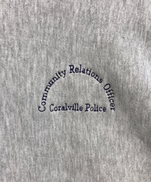 Champion（チャンピオン）Champion (チャンピオン) 70'S Coralville Police リバェッースウィーブスウェット グレー サイズ:Lの古着・服飾アイテム