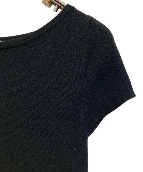 CELFORD（セルフォード）CELFORD (セルフォード) ラッフルスカートニットドッキングワンピ ブラック サイズ:38の古着・服飾アイテム