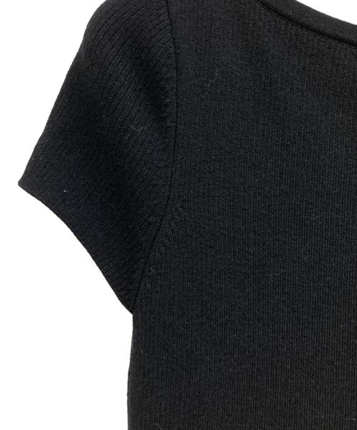 CELFORD（セルフォード）CELFORD (セルフォード) ラッフルスカートニットドッキングワンピ ブラック サイズ:38の古着・服飾アイテム