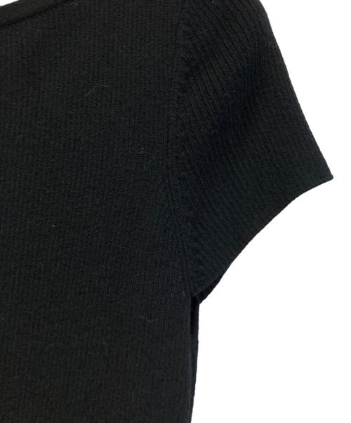 CELFORD（セルフォード）CELFORD (セルフォード) ラッフルスカートニットドッキングワンピ ブラック サイズ:38の古着・服飾アイテム