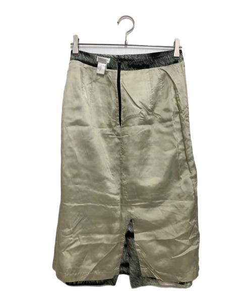 DRIES VAN NOTEN（ドリスヴァンノッテン）DRIES VAN NOTEN (ドリスヴァンノッテン) タイガープリントタイトスカート ブラック×ホワイト サイズ:36の古着・服飾アイテム
