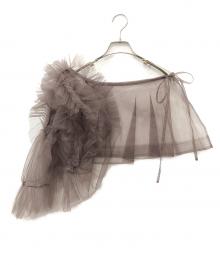 Chika Kisada（チカ キサダ）の古着「チュールエプロン Tulle Apron」｜ブラウン