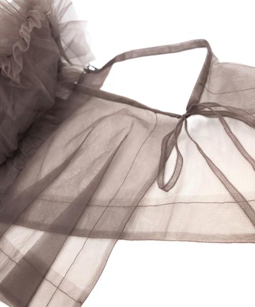 Chika Kisada（チカ キサダ）Chika Kisada (チカ キサダ) チュールエプロン Tulle Apron ブラウン サイズ:1 未使用品の古着・服飾アイテム