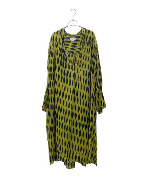 DRIES VAN NOTEN（ドリスヴァンノッテン）DRIES VAN NOTEN (ドリスヴァンノッテン) LEN LYE (レン・ライ) 総柄ワンピース イエロー サイズ:34の古着・服飾アイテム