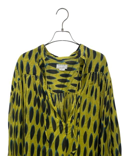 DRIES VAN NOTEN（ドリスヴァンノッテン）DRIES VAN NOTEN (ドリスヴァンノッテン) LEN LYE (レン・ライ) 総柄ワンピース イエロー サイズ:34の古着・服飾アイテム