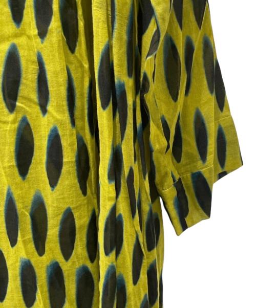DRIES VAN NOTEN（ドリスヴァンノッテン）DRIES VAN NOTEN (ドリスヴァンノッテン) LEN LYE (レン・ライ) 総柄ワンピース イエロー サイズ:34の古着・服飾アイテム