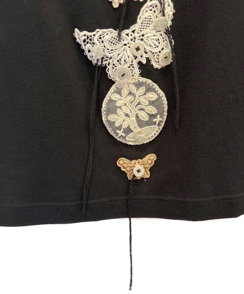 LOUIS VUITTON（ルイ ヴィトン）LOUIS VUITTON (ルイ ヴィトン) 刺繍/蝶/レース タンクトップ ブラック サイズ:Lの古着・服飾アイテム