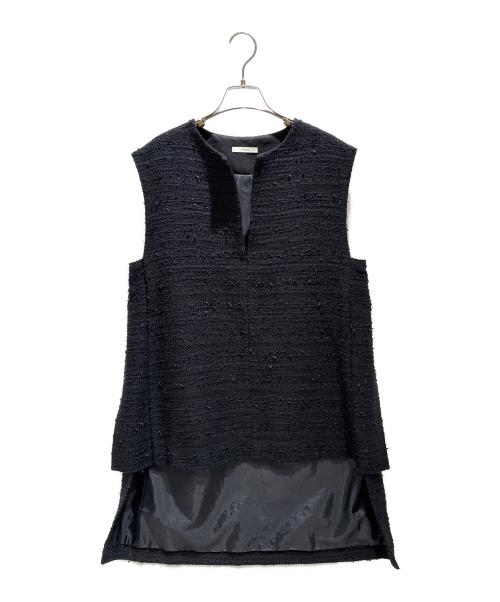 LE PHIL（ル フィル）LE PHIL (ル フィル) ツイードジレ/5343110216 ブラック サイズ:FREEの古着・服飾アイテム