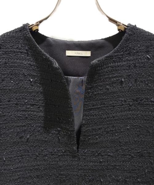LE PHIL（ル フィル）LE PHIL (ル フィル) ツイードジレ/5343110216 ブラック サイズ:FREEの古着・服飾アイテム