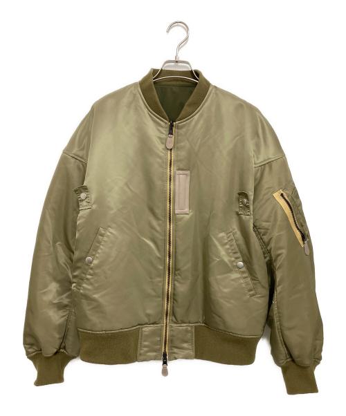 ESS（イーエスエス）ESS (イーエスエス) REVERSIBLE FLIGHT BOMBER JACKET オリーブ サイズ:4の古着・服飾アイテム