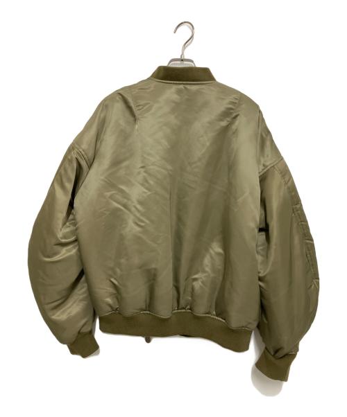 ESS（イーエスエス）ESS (イーエスエス) REVERSIBLE FLIGHT BOMBER JACKET オリーブ サイズ:4の古着・服飾アイテム