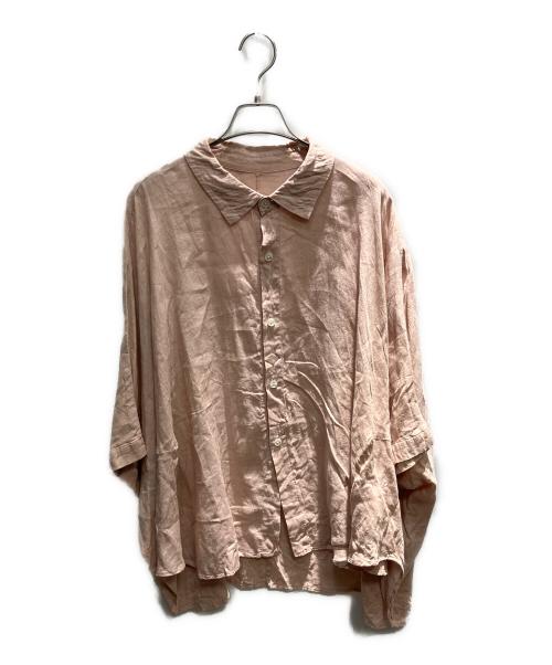 journal standard luxe（ジャーナルスタンダード ラックス）journal standard luxe (ジャーナルスタンダード ラックス) リネンキャンバスバルーンシャツ 半袖シャツ ピンク サイズ:Freeの古着・服飾アイテム