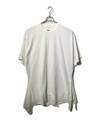 MM6 Maison Margielaエムエムシックスメゾンマルジェラ）の古着「変形ビッグシルエットTシャツワンピース」｜ホワイト