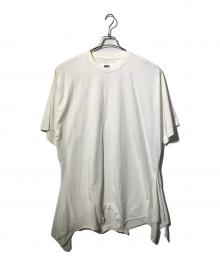 MM6 Maison Margiela（エムエムシックスメゾンマルジェラ）の古着「変形ビッグシルエットTシャツワンピース」｜ホワイト