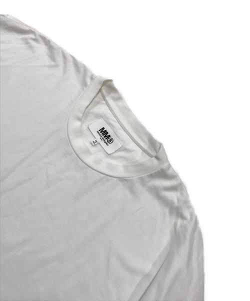 MM6 Maison Margiela（エムエムシックスメゾンマルジェラ）MM6 Maison Margiela (エムエムシックスメゾンマルジェラ) 変形ビッグシルエットTシャツワンピース ホワイト サイズ:Sの古着・服飾アイテム