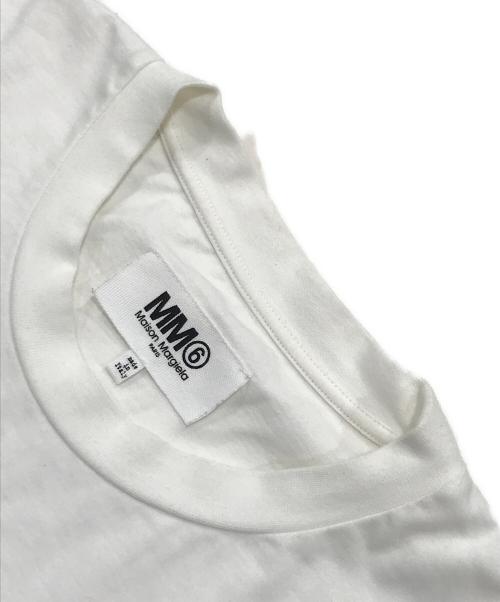 MM6 Maison Margiela（エムエムシックスメゾンマルジェラ）MM6 Maison Margiela (エムエムシックスメゾンマルジェラ) 変形ビッグシルエットTシャツワンピース ホワイト サイズ:Sの古着・服飾アイテム