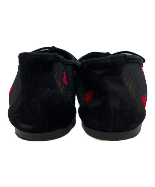 Pippichic（ピッピシック）Pippichic (ピッピシック) ハート柄フラットシューズ ブラック サイズ:37の古着・服飾アイテム