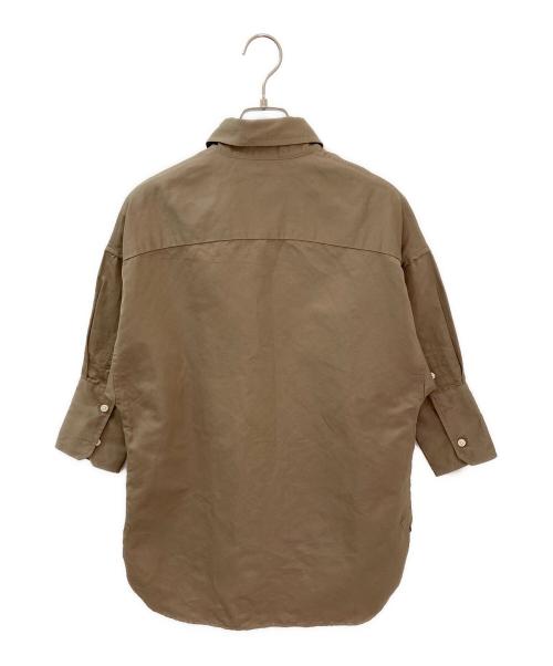 MADISON BLUE（マディソンブルー）MADISON BLUE (マディソンブルー) J.BRADLEY CUFF SH C/LI/S ブラウン サイズ:00（XS）の古着・服飾アイテム