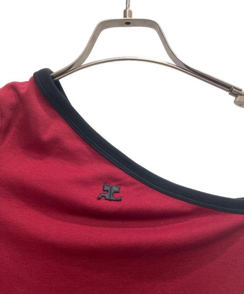 courreges（クレージュ）courreges (クレージュ) ワンショルダーカットソー ボルドー サイズ:Sの古着・服飾アイテム
