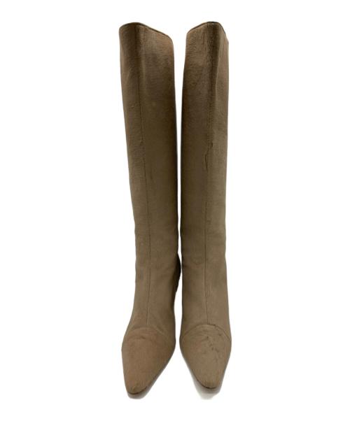 Manolo Blahnik（マノロ ブラニク）Manolo Blahnik (マノロ ブラニク) ロングブーツ ベージュ サイズ:36 1/2の古着・服飾アイテム