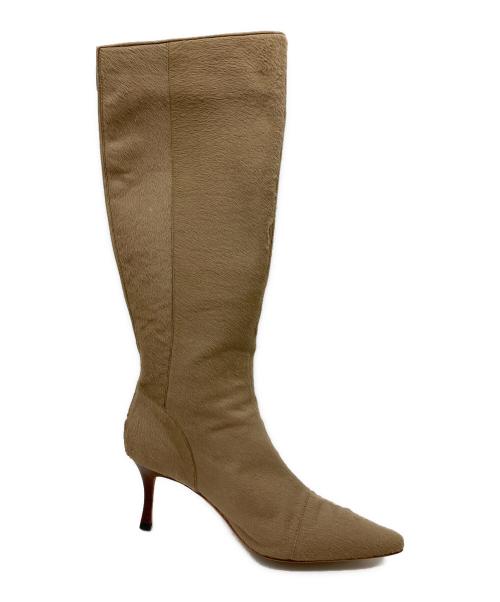 Manolo Blahnik（マノロ ブラニク）Manolo Blahnik (マノロ ブラニク) ロングブーツ ベージュ サイズ:36 1/2の古着・服飾アイテム