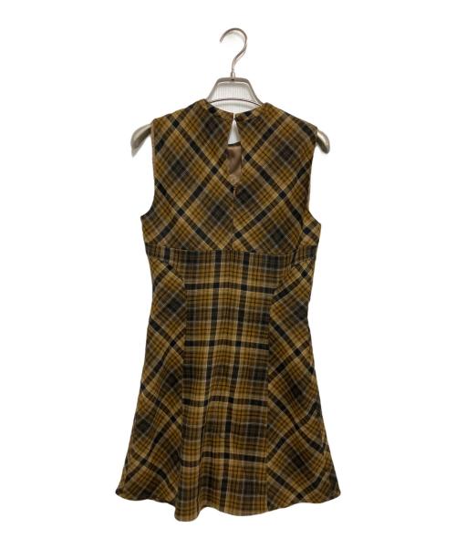 ANDMARY（アンドマリー）ANDMARY (アンドマリー) Mimi check set mini dress グレー×ブラウン サイズ:Freeの古着・服飾アイテム