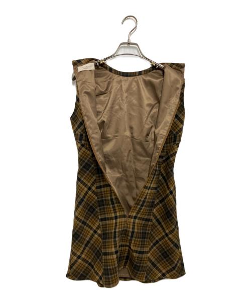 ANDMARY（アンドマリー）ANDMARY (アンドマリー) Mimi check set mini dress グレー×ブラウン サイズ:Freeの古着・服飾アイテム