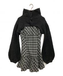 ANDMARY（アンドマリー）の古着「Lulu check set mini dress」｜ブラック