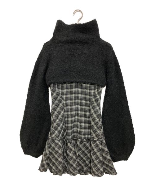 ANDMARY（アンドマリー）ANDMARY (アンドマリー) Lulu check set mini dress ブラック サイズ:Freeの古着・服飾アイテム