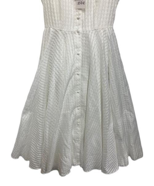 JENNE（ジェンヌ）JENNE (ジェンヌ) シアーワンピース ホワイト サイズ:Mの古着・服飾アイテム
