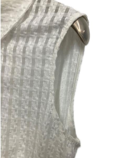 JENNE（ジェンヌ）JENNE (ジェンヌ) シアーワンピース ホワイト サイズ:Mの古着・服飾アイテム