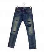 Denim & Supply Ralph Laurenデニム＆サプライ ラルフローレン）の古着「リペア加工デニムパンツ」｜ブルー