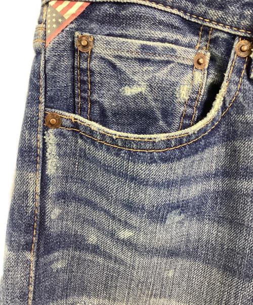 Denim & Supply Ralph Lauren（デニム＆サプライ ラルフローレン）Denim & Supply Ralph Lauren (デニム＆サプライ ラルフローレン) リペア加工デニムパンツ ブルー サイズ:W29の古着・服飾アイテム