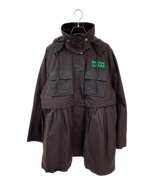 Barbour（バブアー）Barbour (バブアー) GANNI (ガニー) 2WAYペプラム ワックス ジャケット GANACHE サイズ:8の古着・服飾アイテム