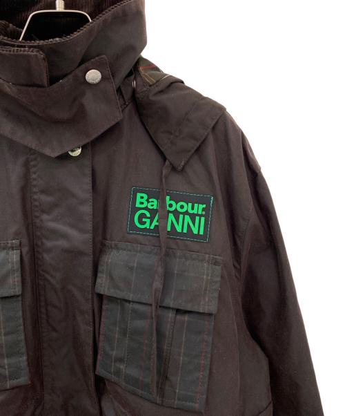 Barbour（バブアー）Barbour (バブアー) GANNI (ガニー) 2WAYペプラム ワックス ジャケット GANACHE サイズ:8の古着・服飾アイテム