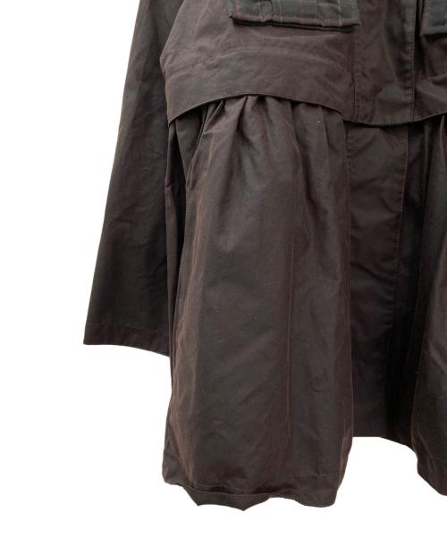 Barbour（バブアー）Barbour (バブアー) GANNI (ガニー) 2WAYペプラム ワックス ジャケット GANACHE サイズ:8の古着・服飾アイテム
