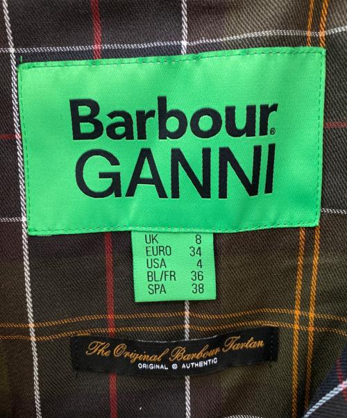 Barbour（バブアー）Barbour (バブアー) GANNI (ガニー) 2WAYペプラム ワックス ジャケット GANACHE サイズ:8の古着・服飾アイテム