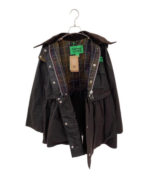 Barbour（バブアー）Barbour (バブアー) GANNI (ガニー) 2WAYペプラム ワックス ジャケット GANACHE サイズ:8の古着・服飾アイテム