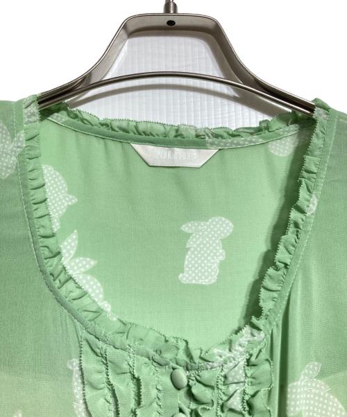 PINK HOUSE（ピンクハウス）PINK HOUSE (ピンクハウス) ウサギ柄ワンピース/Rabbit-print dress グリーン サイズ:‐の古着・服飾アイテム