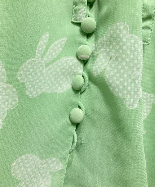 PINK HOUSE（ピンクハウス）PINK HOUSE (ピンクハウス) ウサギ柄ワンピース/Rabbit-print dress グリーン サイズ:‐の古着・服飾アイテム