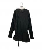ANN DEMEULEMEESTERアンドゥムルメステール）の古着「変形シャツワンピース」｜ブラック
