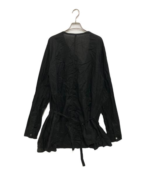 ANN DEMEULEMEESTER（アンドゥムルメステール）ANN DEMEULEMEESTER (アンドゥムルメステール) 変形シャツワンピース ブラック サイズ:XSの古着・服飾アイテム